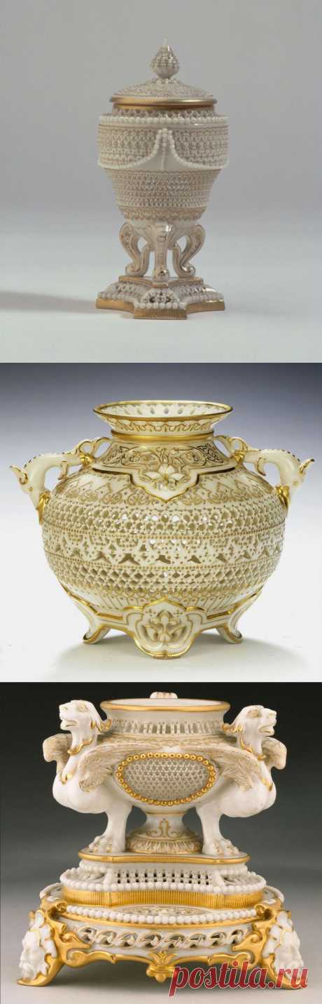 Сетчатый фарфор от George Owen - Royal Worcester Porzellan (Англия).