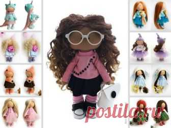 Teen Doll Handmade, Collection Art Doll, Fabric Rag Doll, Nursery Decor Doll, Girl Gift Doll, Tilda Cloth Doll, Pink Soft Doll by Natalia P Hello, dear visitors!  This is handmade cloth doll created by Master Natalia P (Moscow, Russia). All dolls on the photo are mady by artist Natalia P. You can find them in our shop searching by artist name. Here are all dolls of artist Natalia P: