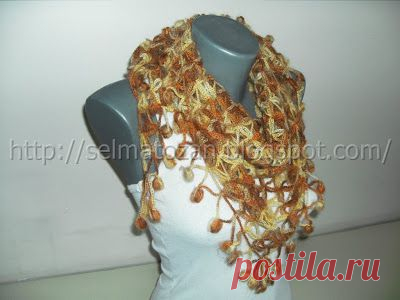 Шаль из воздушных петель. Мастер-класс.