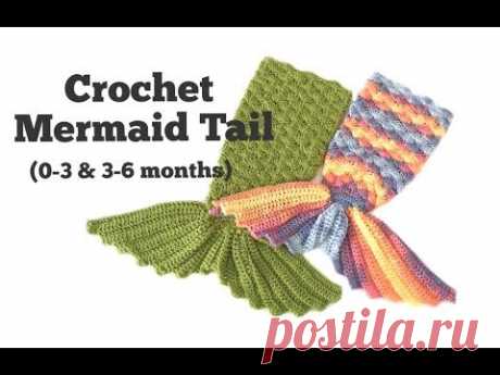 How to Crochet Mermaid Tail for baby (0-3 & 3-6 months)