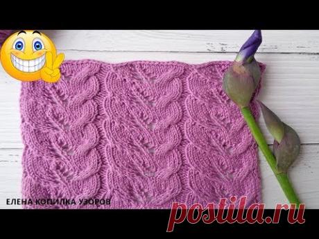 Листики спицами и жгуты схема и описание/Leaves with spokes and bundles