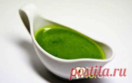 Соус из кинзы и имбиря к шашлыку.