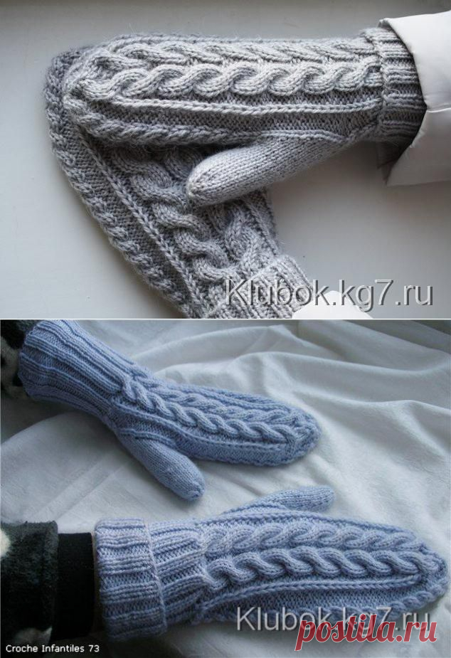 Варежки спицами | Клубок