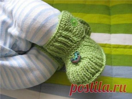 Пинетки - ботиночки. Описание