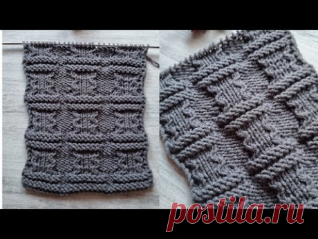 Узор спицами "Античные арки"❤️🧶knitting pattern.