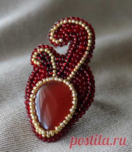 Кольцо &quot;Серенада&quot; | biser.info - всё о бисере и бисерном творчестве