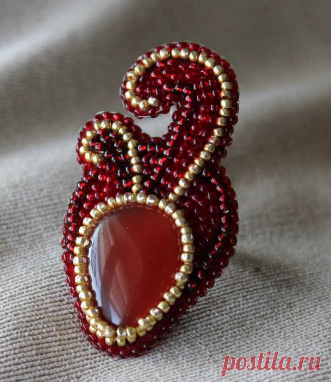 Кольцо "Серенада" | biser.info - всё о бисере и бисерном творчестве