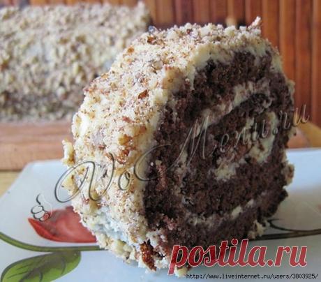 Шоколадно — ореховый рулет