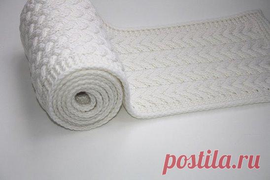 Способ вязания края - в шарфах и пледах
Меня в своё время научили этому способу и я его очень люблю, можно практически с любой вязкой сочетать для обработки открытого края, особенно для цельновязаных планок:
делаются по две кромочные с каждой стороны, в лицевом ряду провязываются так: первую снимаем, не провязывая, вторую провязываем лицевой; в конце ряда предпоследнюю снимаем, не провязывая (нить ЗА работой), кромочную провязываем лицевой. Повернули вязание,в изнаночном: кромочную снимаем, не