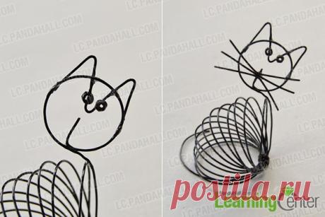 How to Make a Cute Black Wire Wrapped Cat Craft for Kids- Pandahall.com