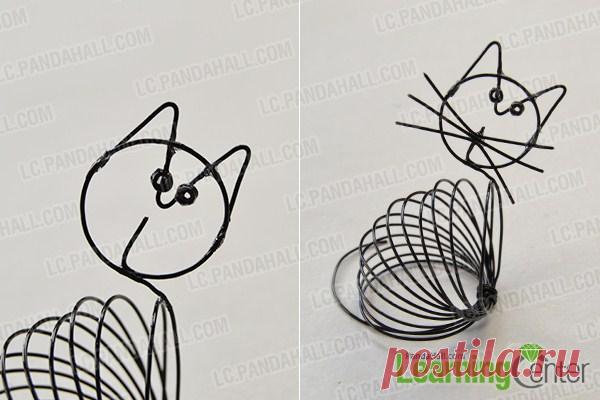 How to Make a Cute Black Wire Wrapped Cat Craft for Kids- Pandahall.com