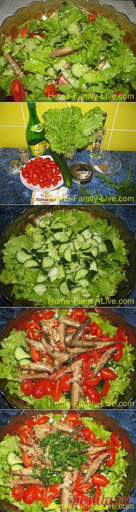 Кулинарные рецепты Салат из шпрот