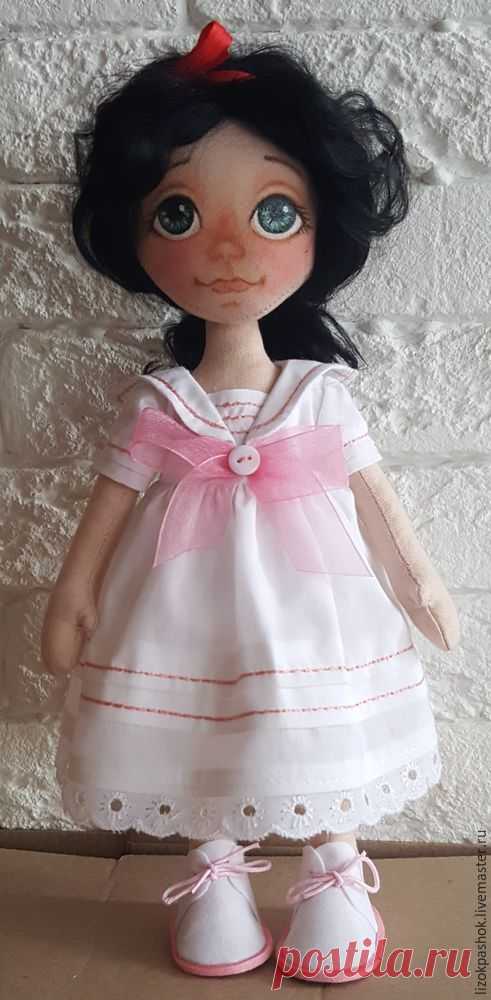 Платье-матроска для куклы: мастер-класс