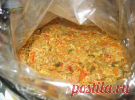 Рассыпчатый плов в рукаве