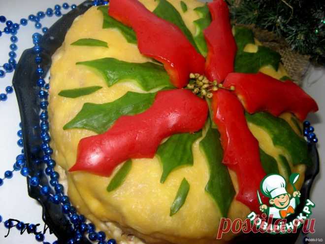 Закусочный торт "Рождественский цветок"