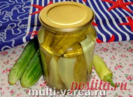 Маринованные огурцы с болгарским перцем на зиму