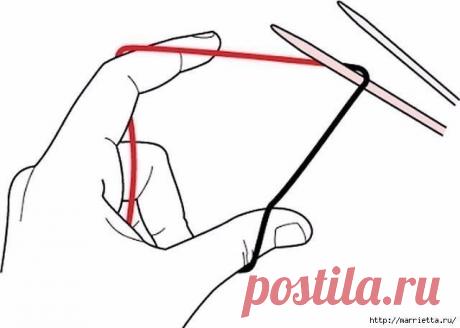 Волшебный набор петель спицами , при котором край изделия получается как фабричный