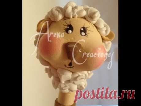 Como hacer Fofulapiz borreguito recuerdo para bautizo paso a paso