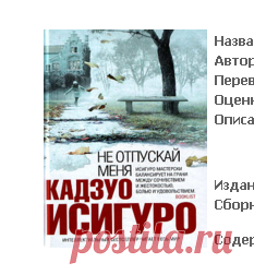 Не отпускай меня - Исигуро Кадзуо
