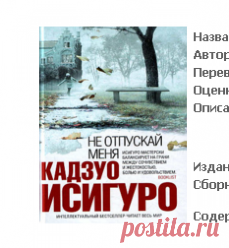 Не отпускай меня - Исигуро Кадзуо