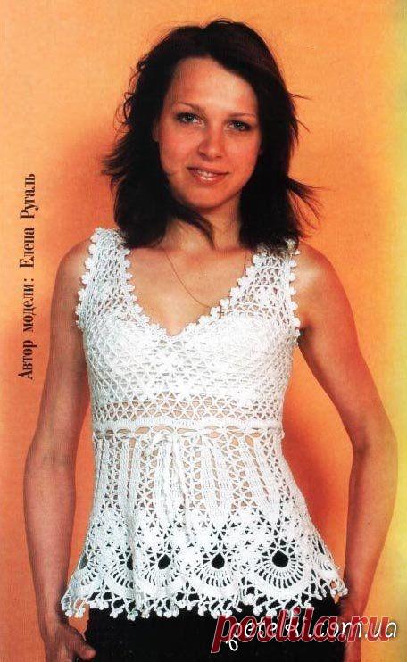 Вязаные маечки и топы со схемами и описанием. » Страница 4