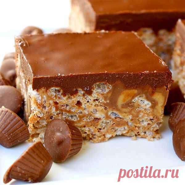 6 чашек риса 
340 г Арахисового масло 
280 г миниатюрные зефир
¼ чашки сливочного масла
1 ¼ чашки  арахисовое масло
2 чашки шоколада