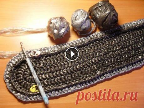 Вязание овального коврика из полиэтиленовых пакетов. Ряды 1-4 Начинаем вязать овальный коврик для прихожей из полиэтиленовых пакетов. Это будет серия видео с подробным видеопоказом всех рядов и элементов. Присоед...