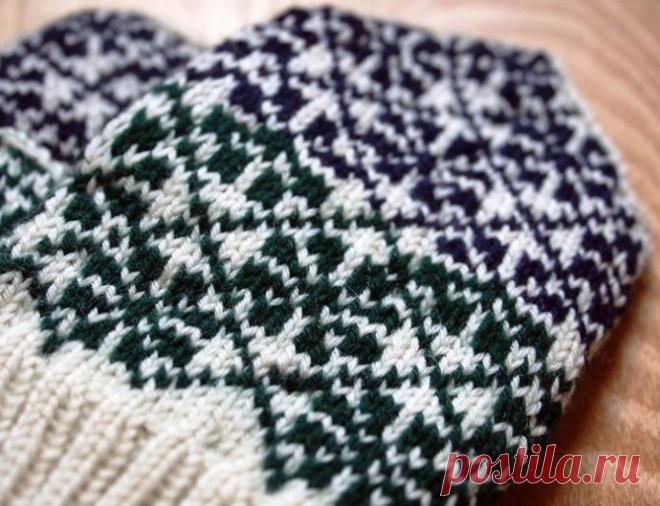 Узор жаккард для варежек