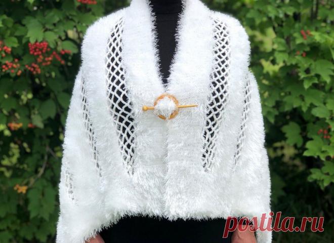 Вот какой красивый палантин можно связать всего за неделю. А выглядеть вы в нем будете просто потрясающе | Ольга knits спицами и крючком | Яндекс Дзен