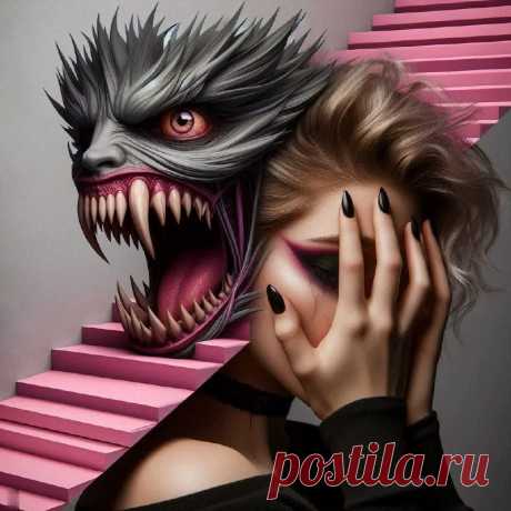 Лицо в тени кошмара: сюрреалистичная драма и тревога. Нейросеть Далли 3 - Dalle примеры промтов - Форум ИИ о нейросетях - Yes Ai