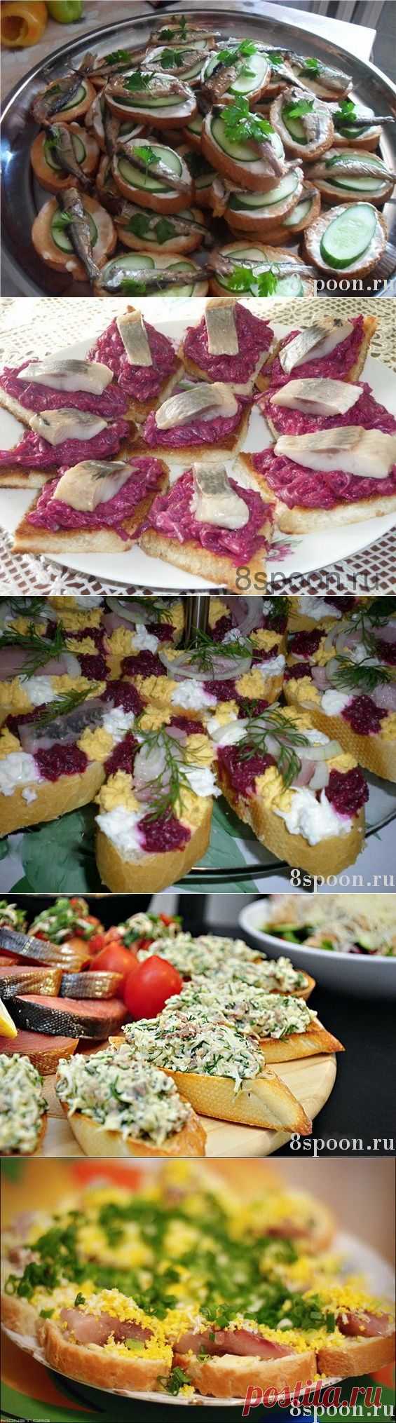 Праздничные бутерброды: вкусные рецепты с фото | 8 Ложек