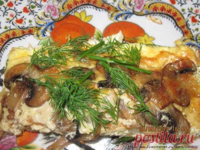 Рыба, запеченная в соусе с грибами. ГОСТ. | БУДЕТ ВКУСНО!