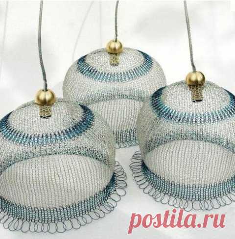 вязаные абажуры...