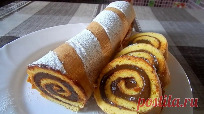 Рулет из сгущенки | Рецепты. Просто, быстро, вкусно