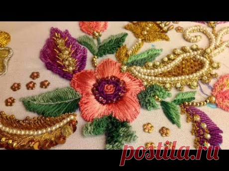 EMBROIDERY: ZARDOZI / ВЫШИВКА: ЗАРДОЗИ - YouTube