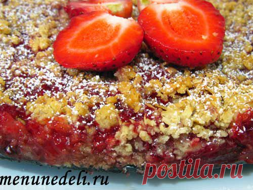 Крамбль из клубники - рецепт с фото / Меню недели