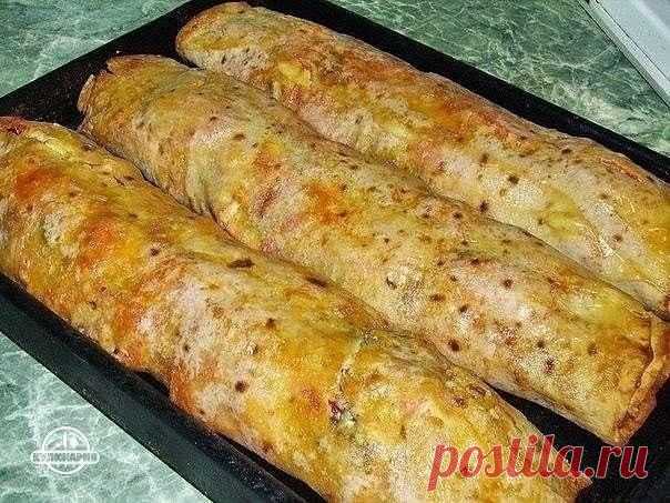 ФАРШИРОВАННЫЙ ЛАВАШ ЗАПЕЧЕННЫЙ В ДУХОВКЕ