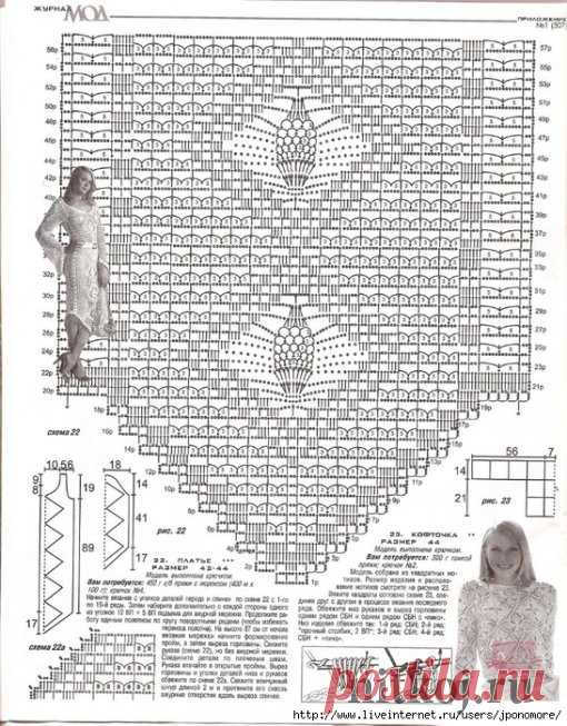 Пляжная туника вязанная крючком » Ниткой - вязаные вещи для вашего дома, вязание крючком, вязание спицами, схемы вязания