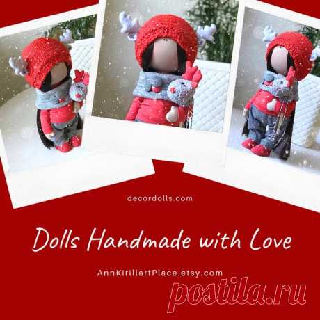 Christmas Interior Doll Winter Handmade Doll Tilda Rad Doll | Etsy