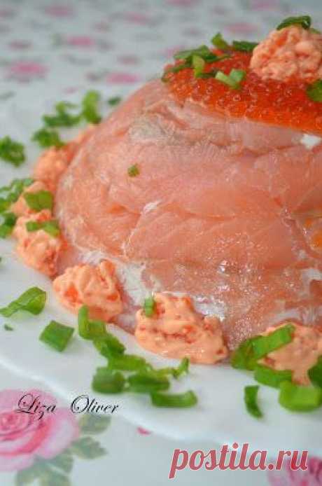MY FOOD или проверено Лизой: Праздничный цукотто из форели с нежнейшим муссом из креветок, огурцом и сливочным кремом