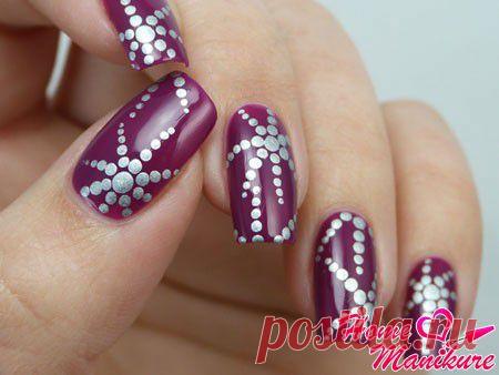 Маникюр в горошек: фото стильных ногтей с точками