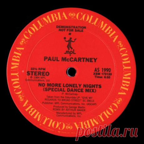 Paul McCartney - No More Lonely Nights (US 12'' Promo) (1984) Download Free on Musicvibez.News ,Album Daily update. Paul McCartney - No More Lonely Nights (US 12'' Promo) (1984)
