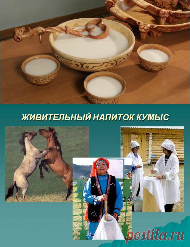 КУМЫС - НАПИТОК ДОЛГОЛЕТИЯ и ЗДОРОВЬЯ, так  называют  многие народы ! Это кисломолочный напиток из кобыльего (реже верблюжьего или коровьего) молока. Уникальный химический состав  наделяет его ценными лечебными свойствами, которые высоко ценили выдающиеся ученые-медики  Боткин, Захарьин, Склифосовский.