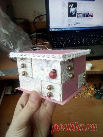 Комодик из спичечных коробков — Сделай сам, идеи для творчества - DIY Ideas