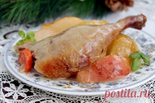 Запеченая утка с «пьяной» грушей | Foodbook.su 