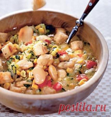Суккоташ с крутонами, блюдо из фасоли и кукурузы, суп. Пошаговый рецепт с фото на Gastronom.ru