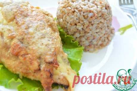 Куриные грудки, фаршированные сыром, со сливочно-чесночным соусом - кулинарный рецепт