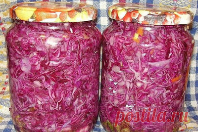 Красная маринованная капуста...