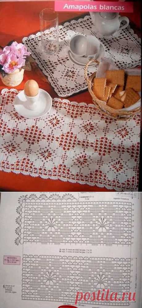 Салфетка с розами - филе!.