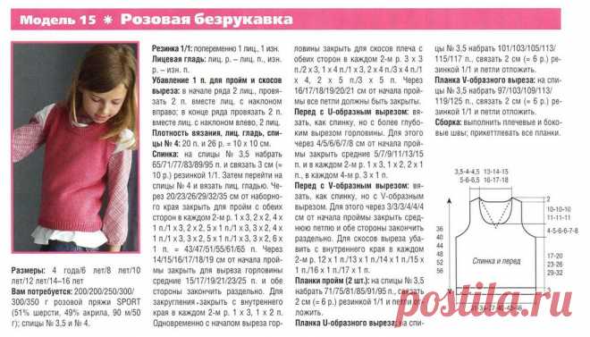 Вязаная жилетка для девочки спицами с описанием